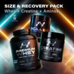SIZE & RECOVERY STACK - VANILLA (Premium Whey Vanilla 2kg & Creatine & Bcaa Cola)