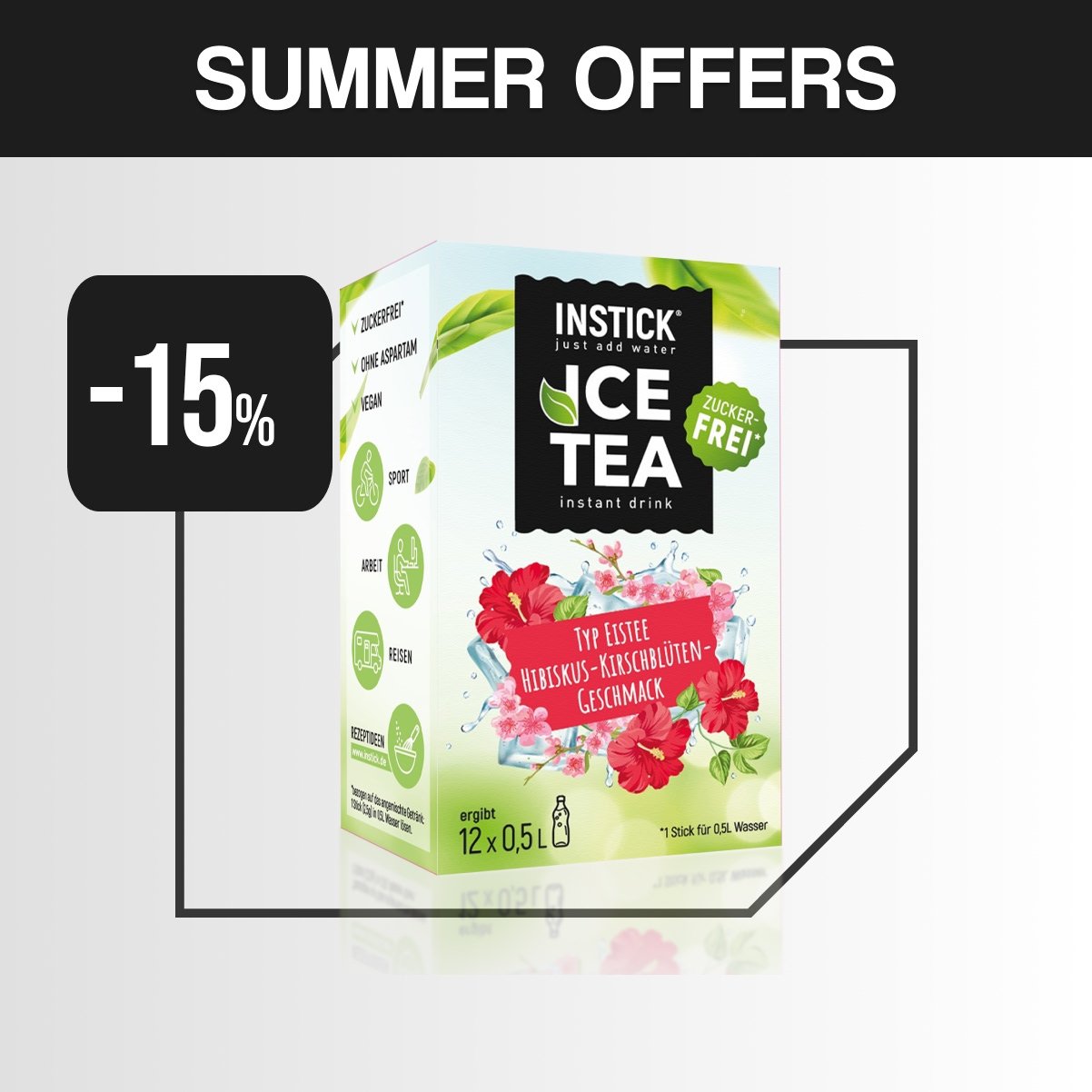 icea-tea-hibiscus INSTICK ΡΟΦΗΜΑ ICE TEA Hibiscus & Cherry Blossom (12 x σακουλάκι 2,5g) - Image 1