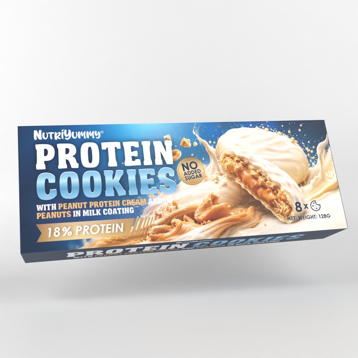 ny-cookies-peanut-white NUTRIYUMMY PROTEIN COOKIES PEANUT WHITE CHOCOLATE 128G - Image 1